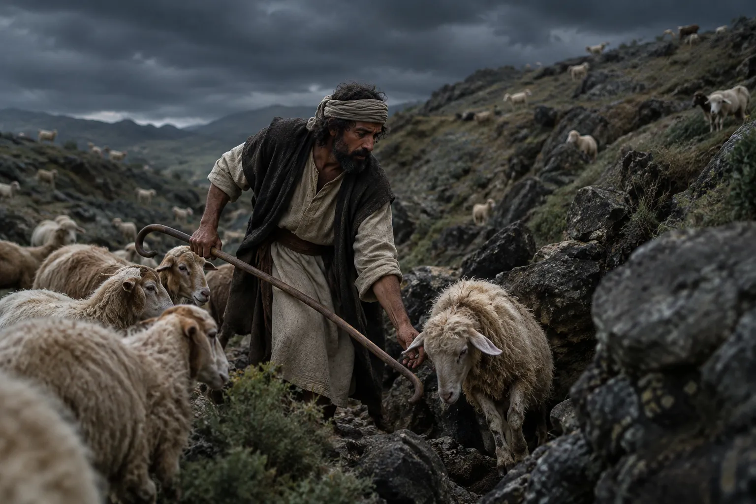 The shepherd seeks the scattered flock (Ezekiel 34:11–16)