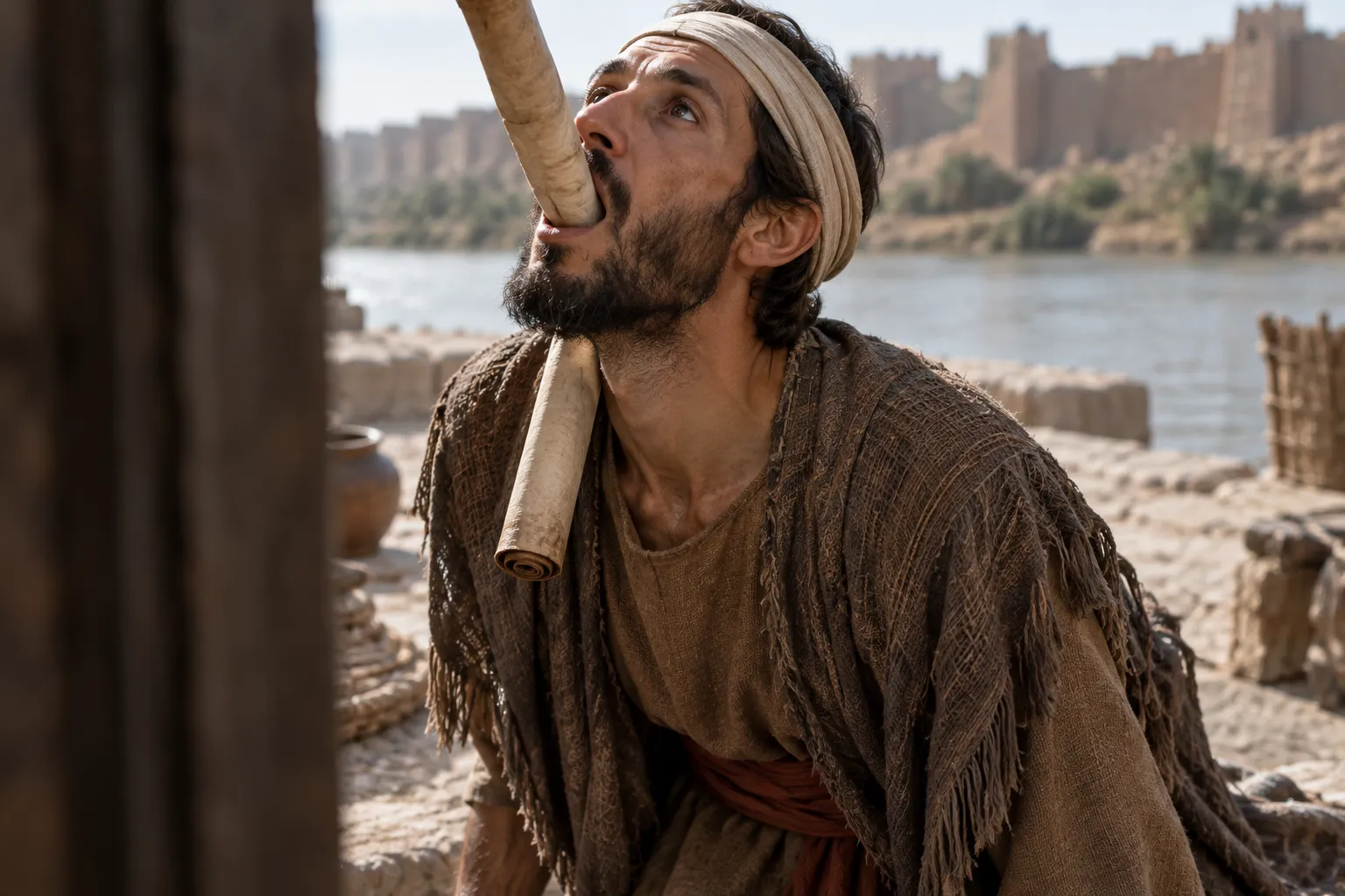 Ezekiel Eats the Scroll (Ezekiel 3:1–3)