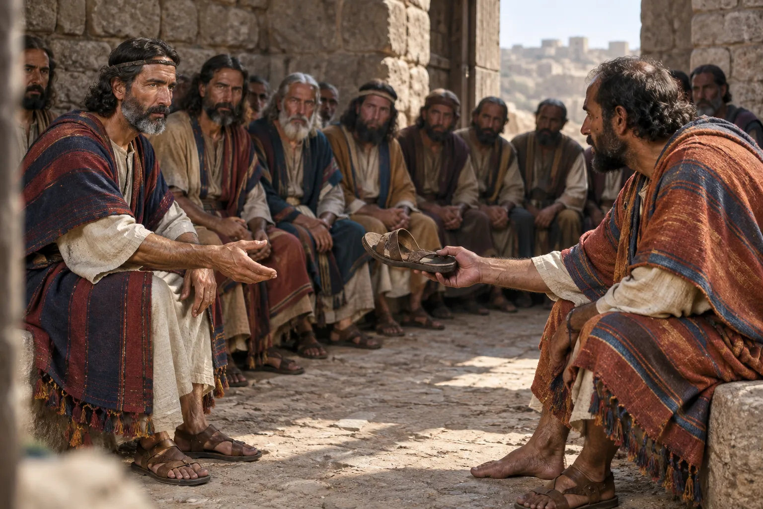 The sandal at the gate (Ruth 4:1–8)