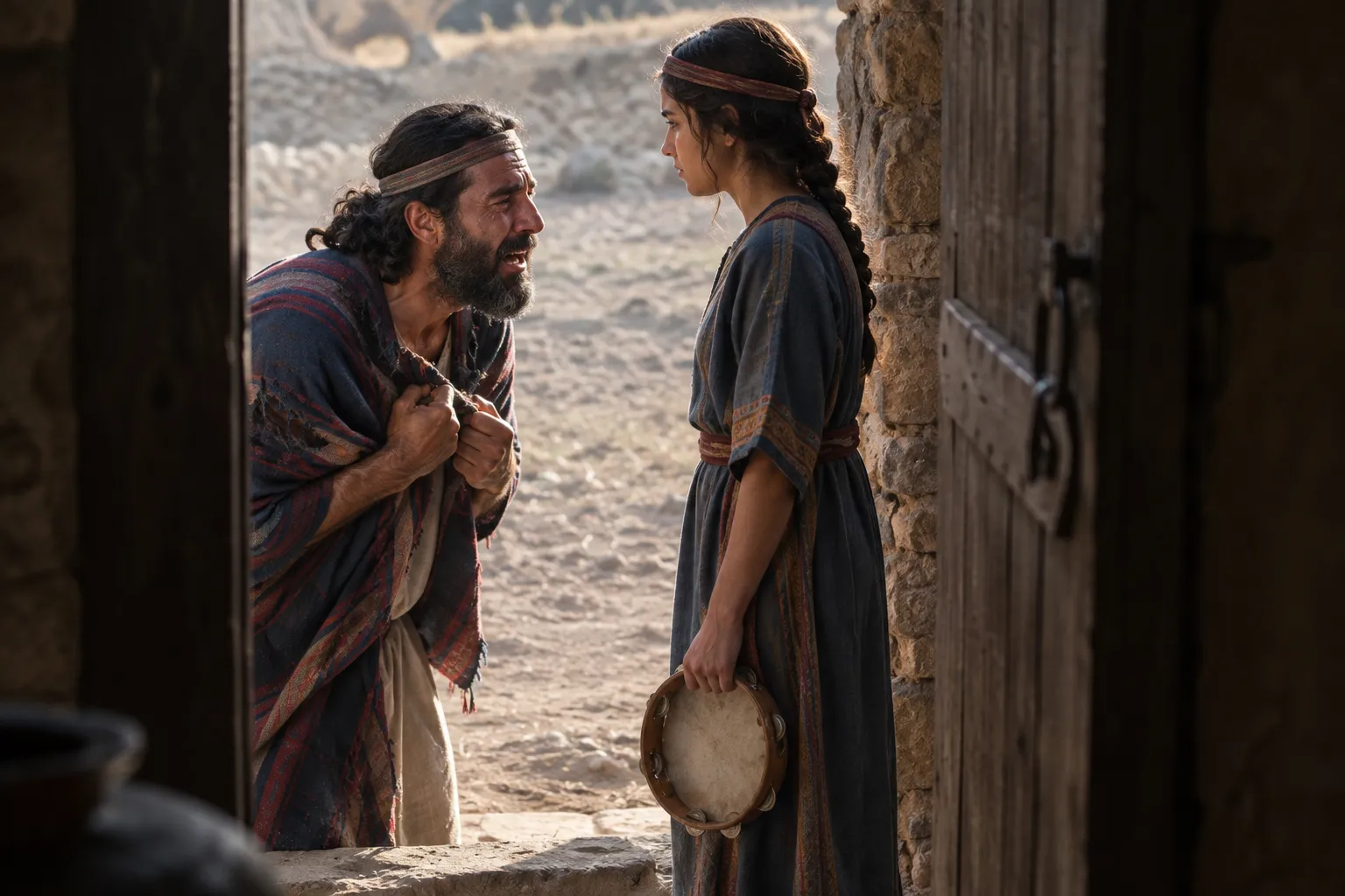 The homecoming turns to grief (Judges 11:34–36)