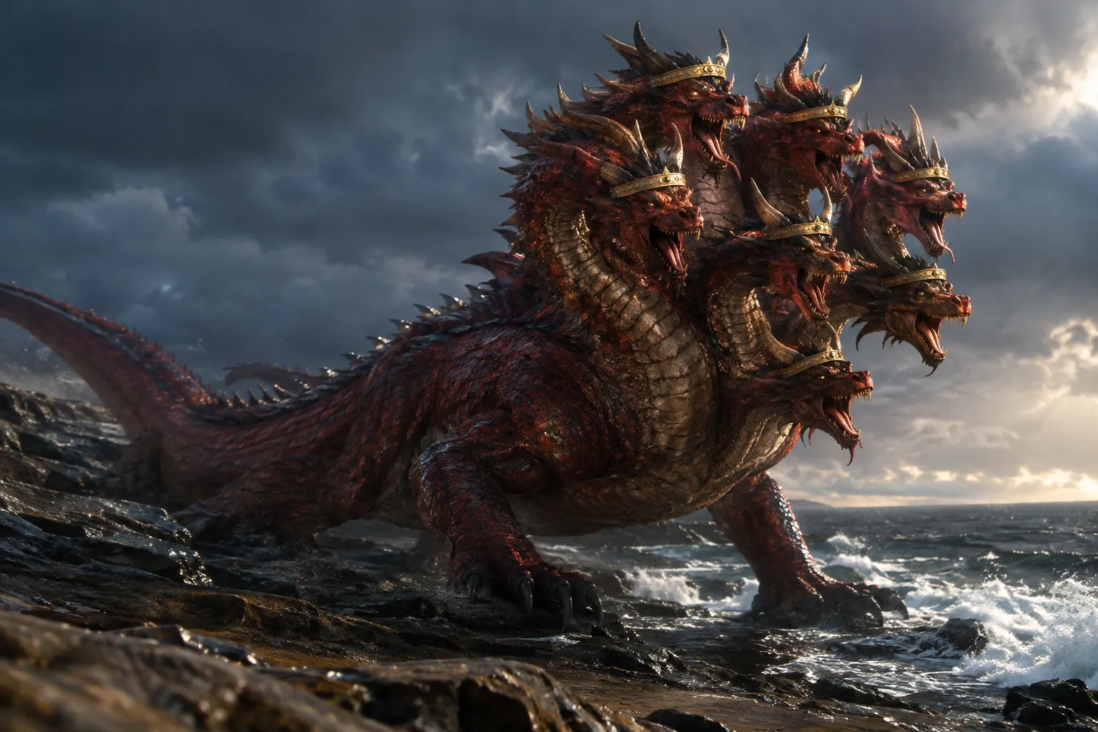 The enraged dragon on the seashore (Revelation 12:17)