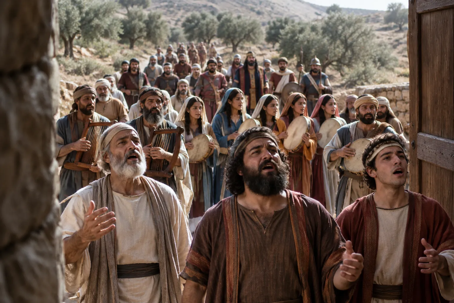 The Procession Enters the Sanctuary (Psalms 68:24–27)