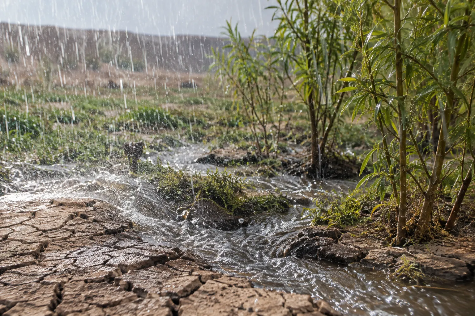 Water upon the thirsty land (Isaiah 44:3–4)