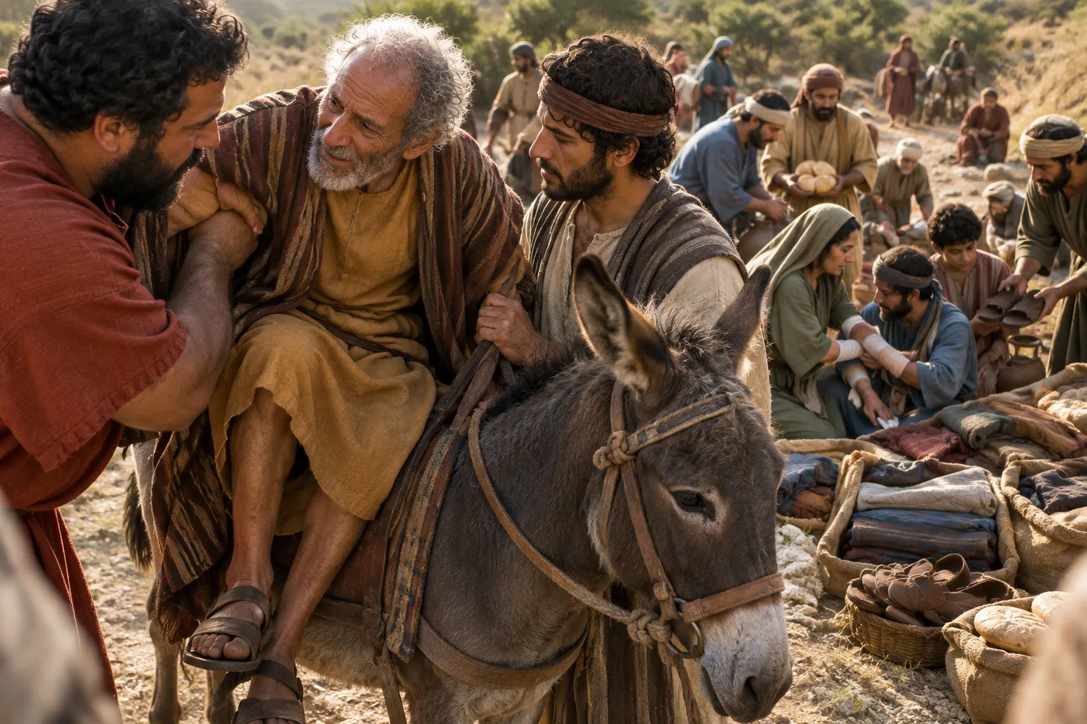 The captives clothed and cared for (2 Chronicles 28:15)