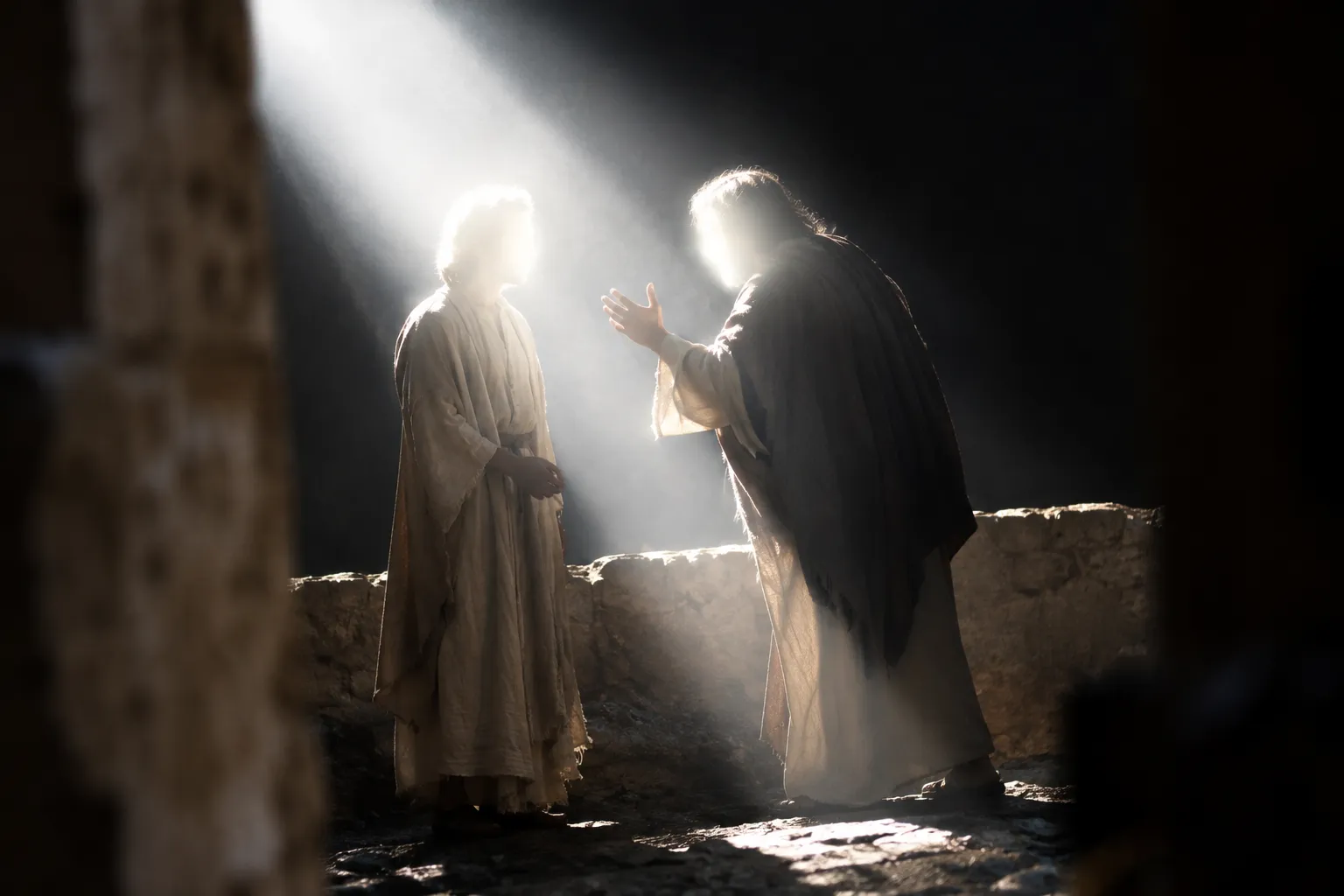 The angels meet (Zechariah 2:3–4)