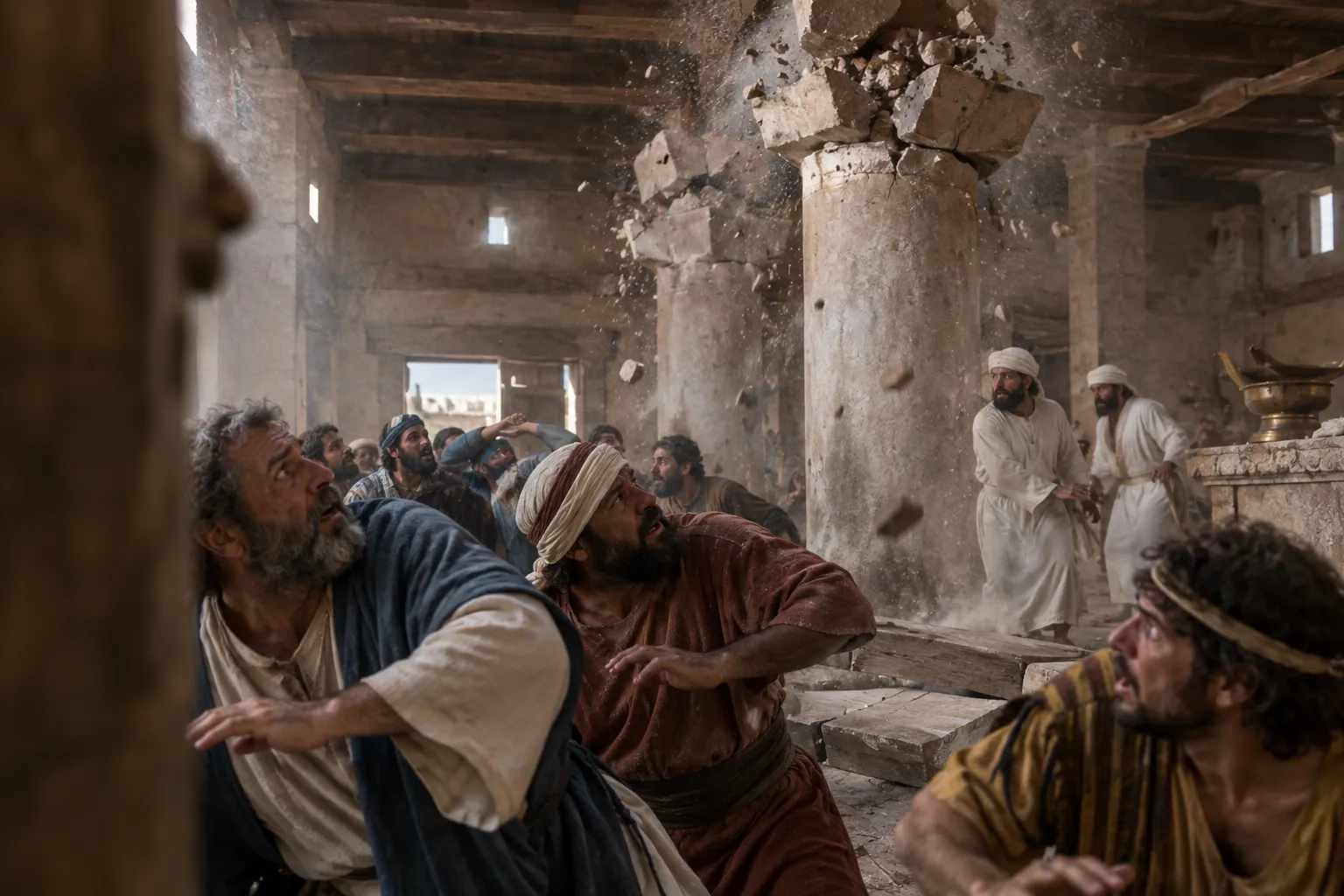 The thresholds shake (Amos 9:1)