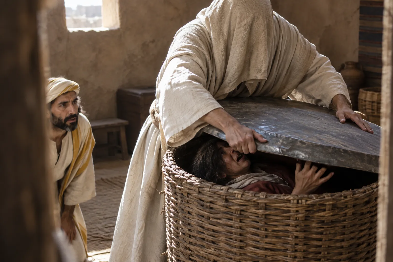 Wickedness sealed under lead (Zechariah 5:5–8)
