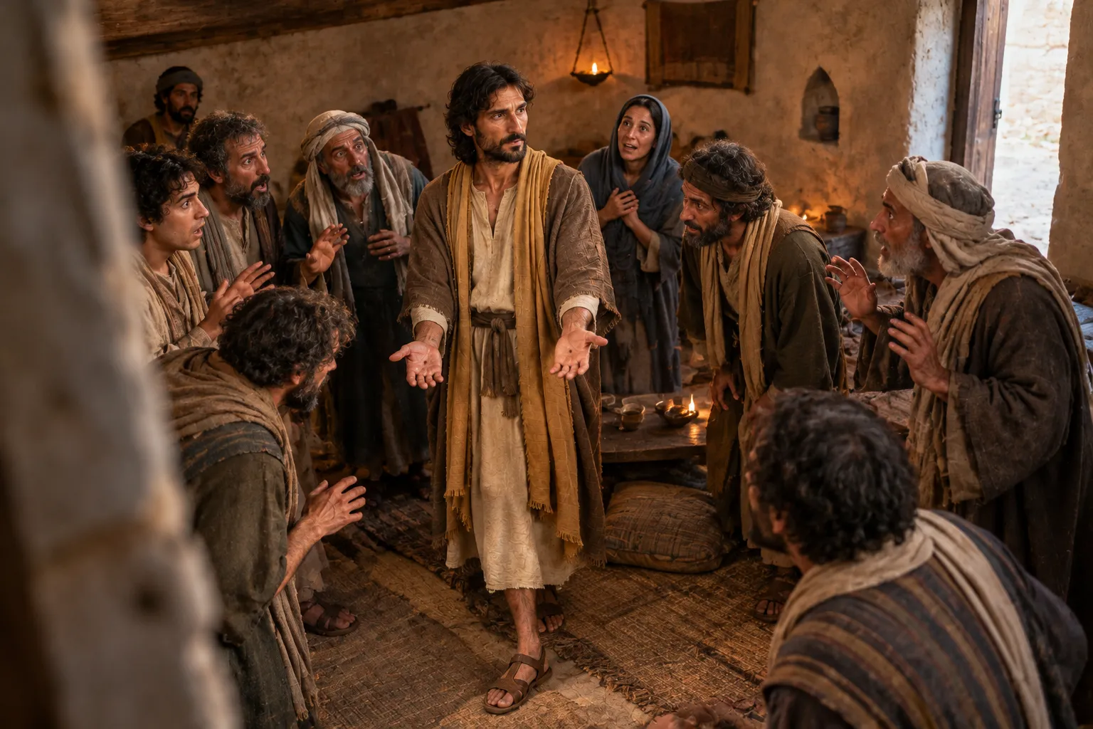 Jesus shows that he is bodily alive (Luke 24:36–43)