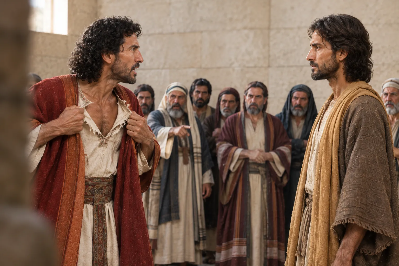 Caiaphas Tears His Garments (Matthew 26:62–66)