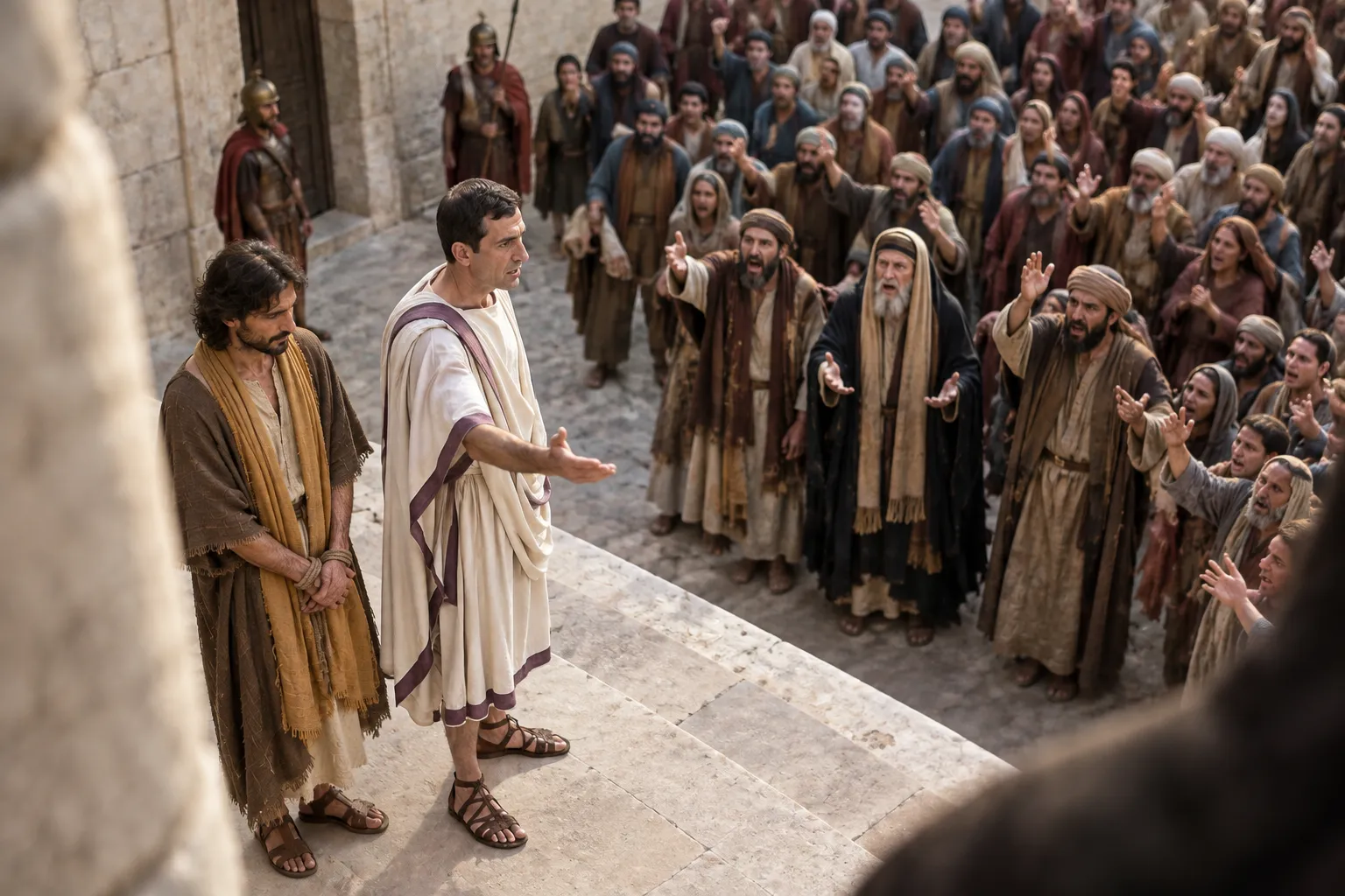 The crowd demands crucifixion (Mark 15:12–14)