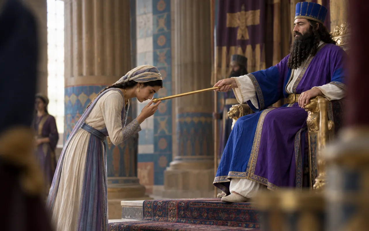 Esther Touches the Scepter (Esther 5:1–2)