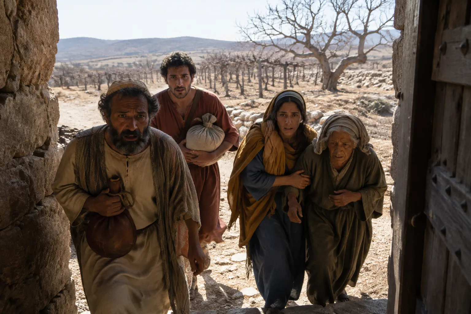 Flight after the failed harvest (Jeremiah 8:13–15)