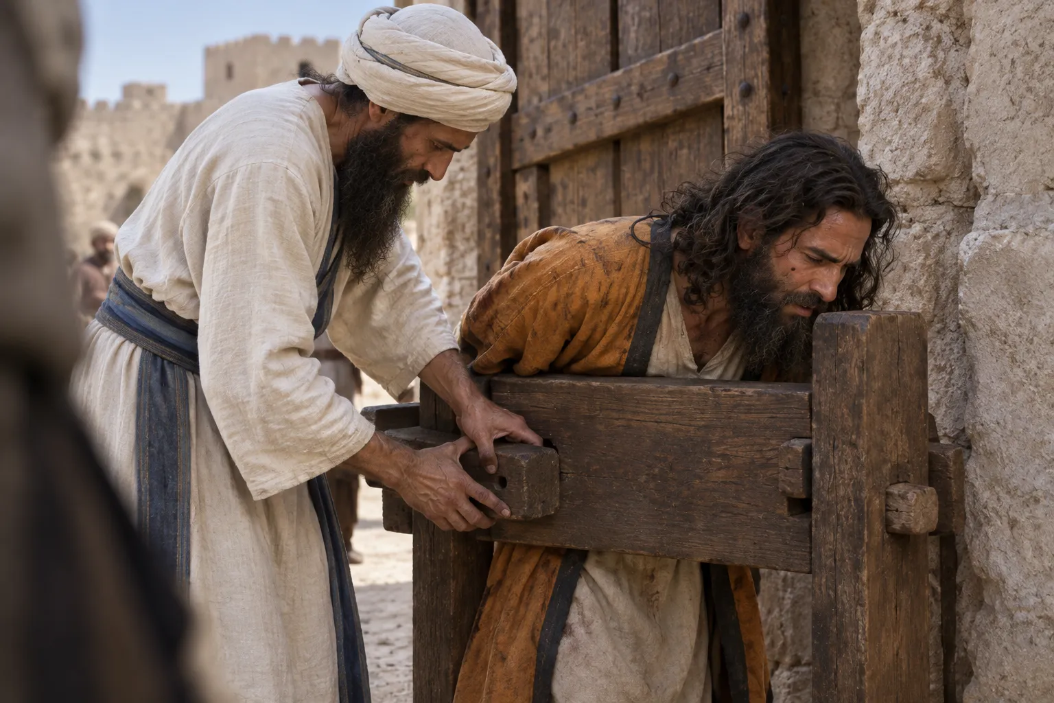 Jeremiah confined at the Upper Gate (Jeremiah 20:1–2)
