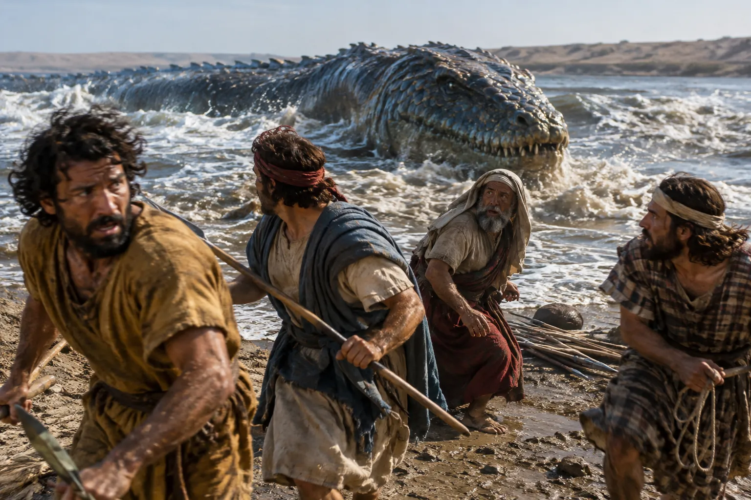 The mighty withdraw before Leviathan (Job 41:25–34)
