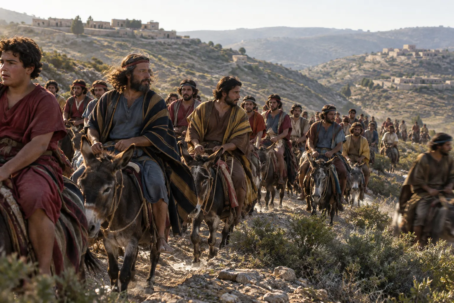Jair’s thirty sons ride through Gilead (Judges 10:3–4)