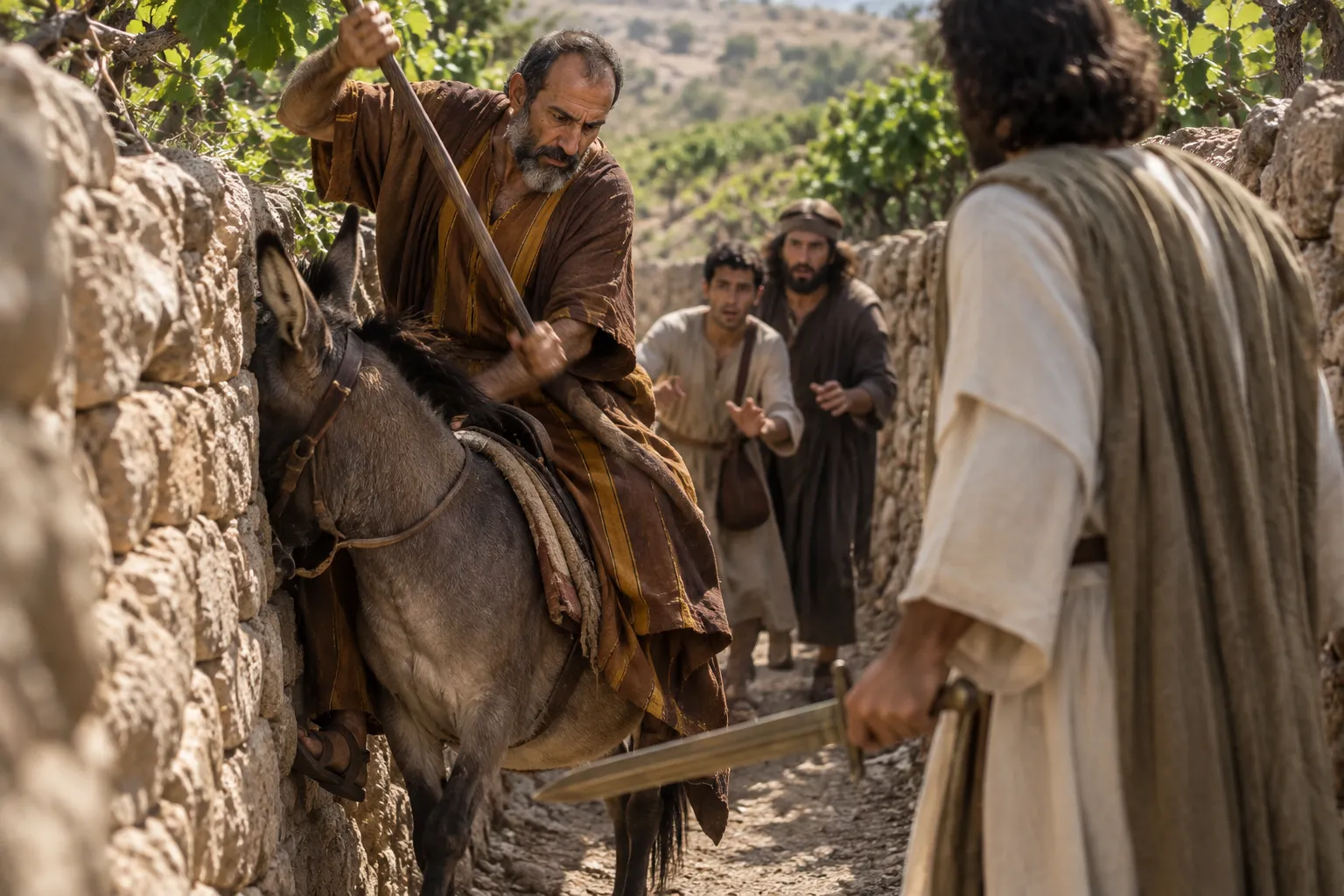 The Blocked Vineyard Passage (Numbers 22:24–25)