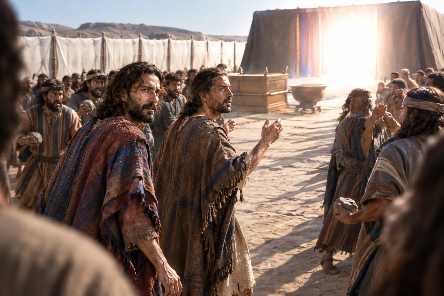 The Glory Appears as the Congregation Threatens the Scouts (Numbers 14:6–10)