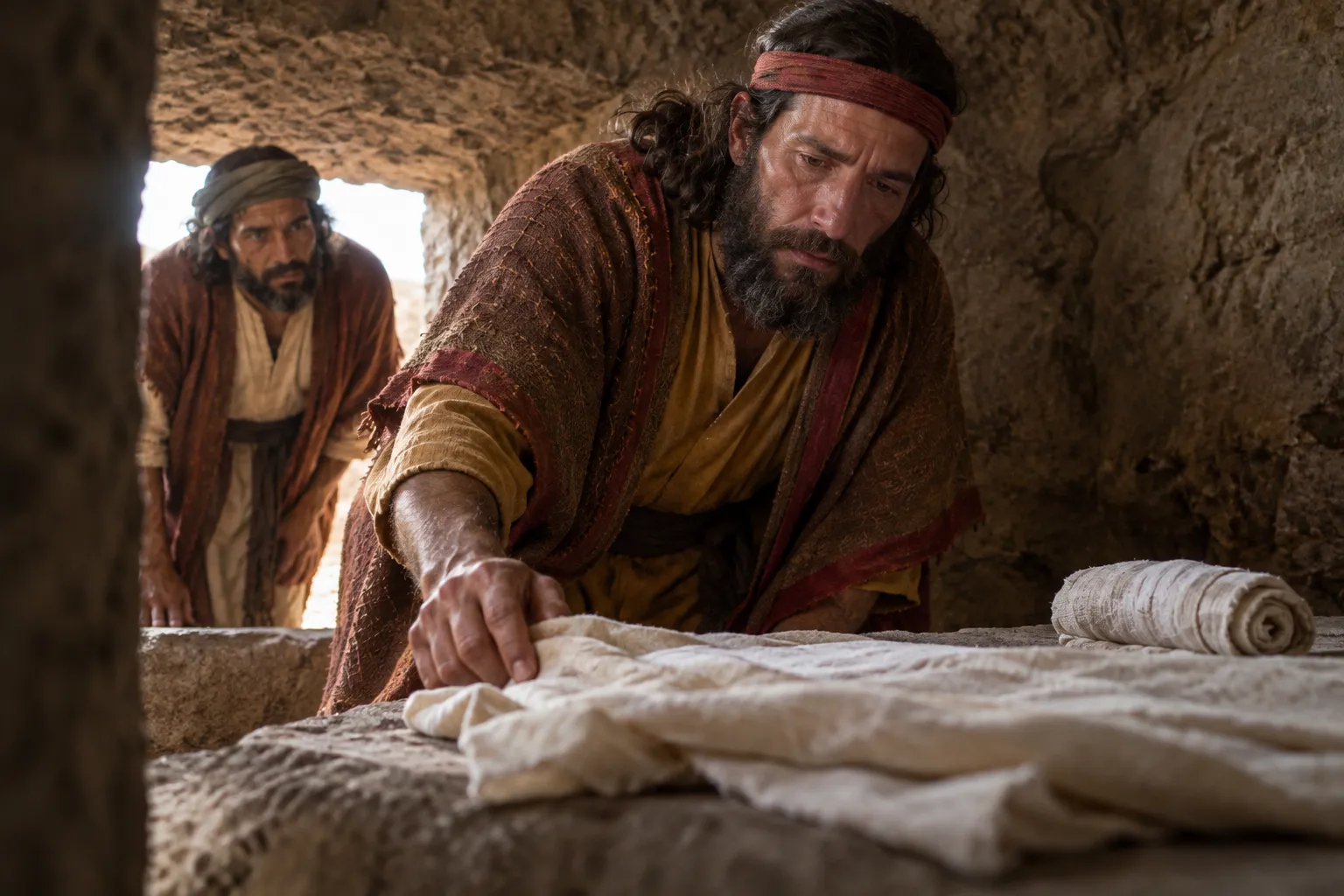 Peter Examines the Linen (John 20:5–7)