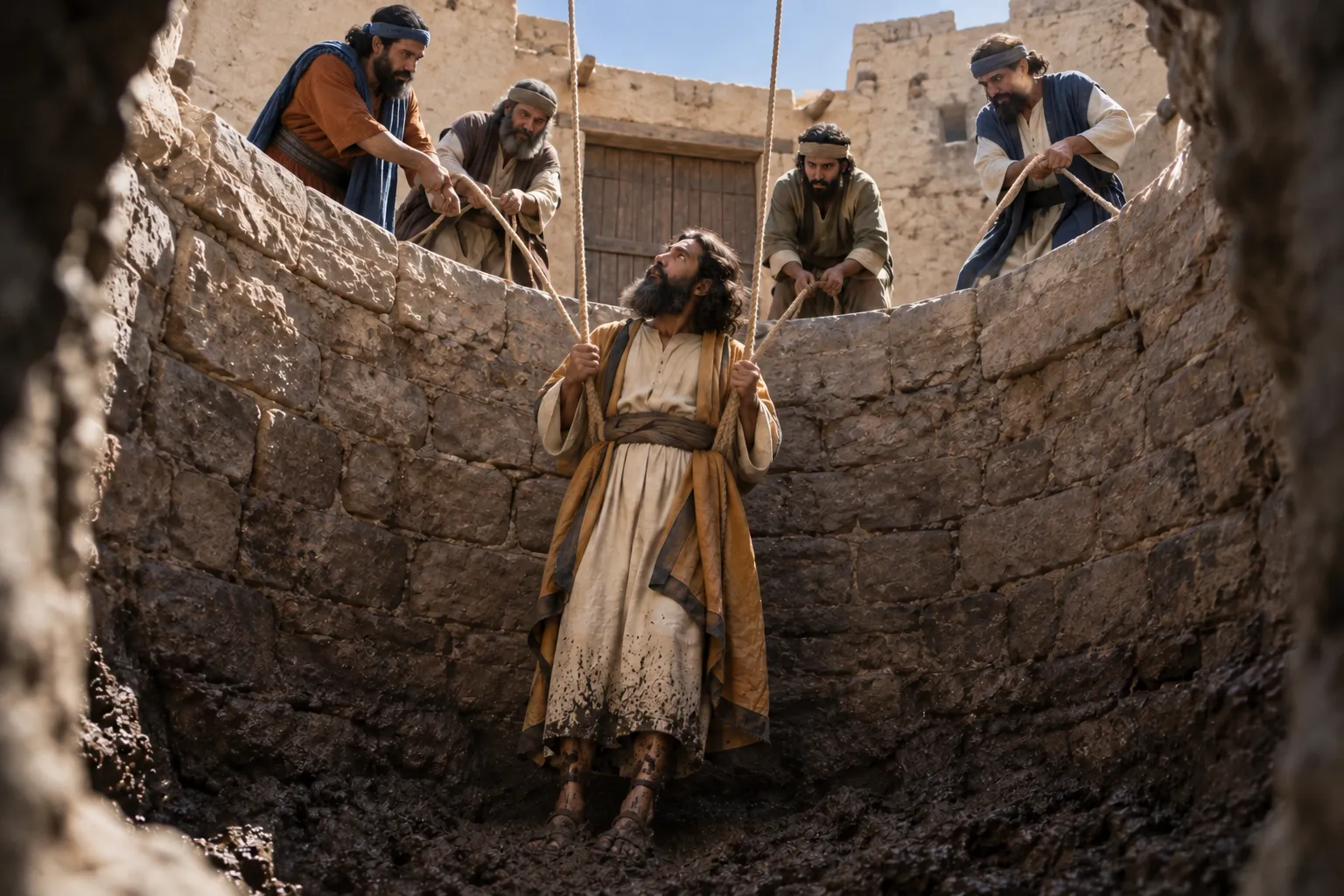 Jeremiah sinks into the mud (Jeremiah 38:6)