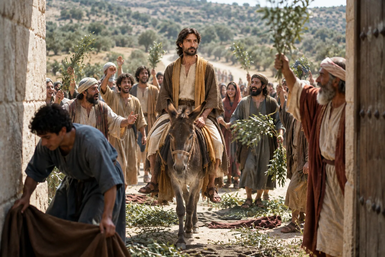 The Procession into Jerusalem (Mark 11:7–10)