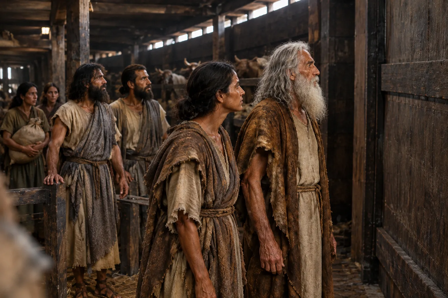 The household is shut inside (Genesis 7:13–16)