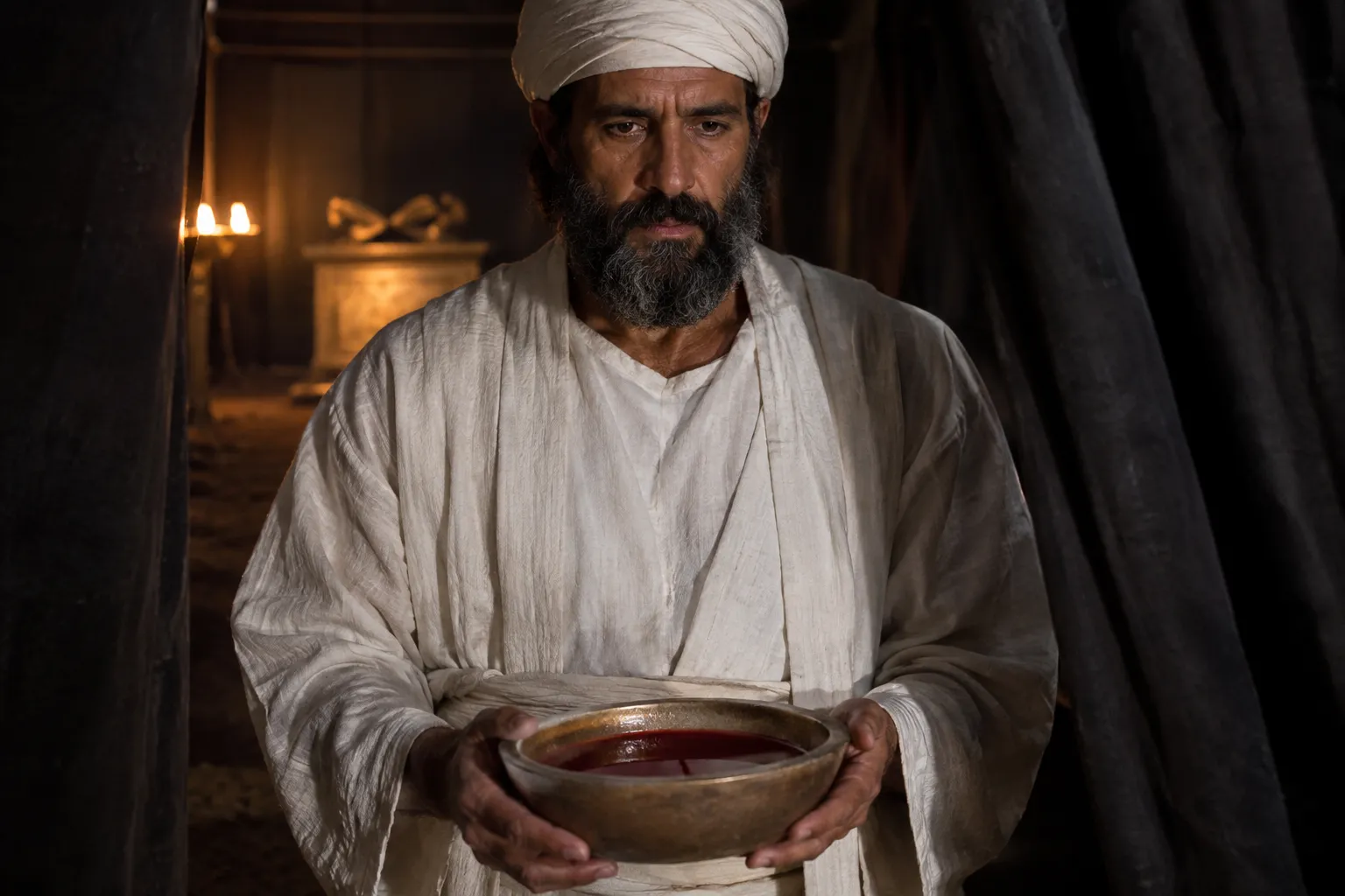 The yearly entrance with blood (Hebrews 9:6–8)