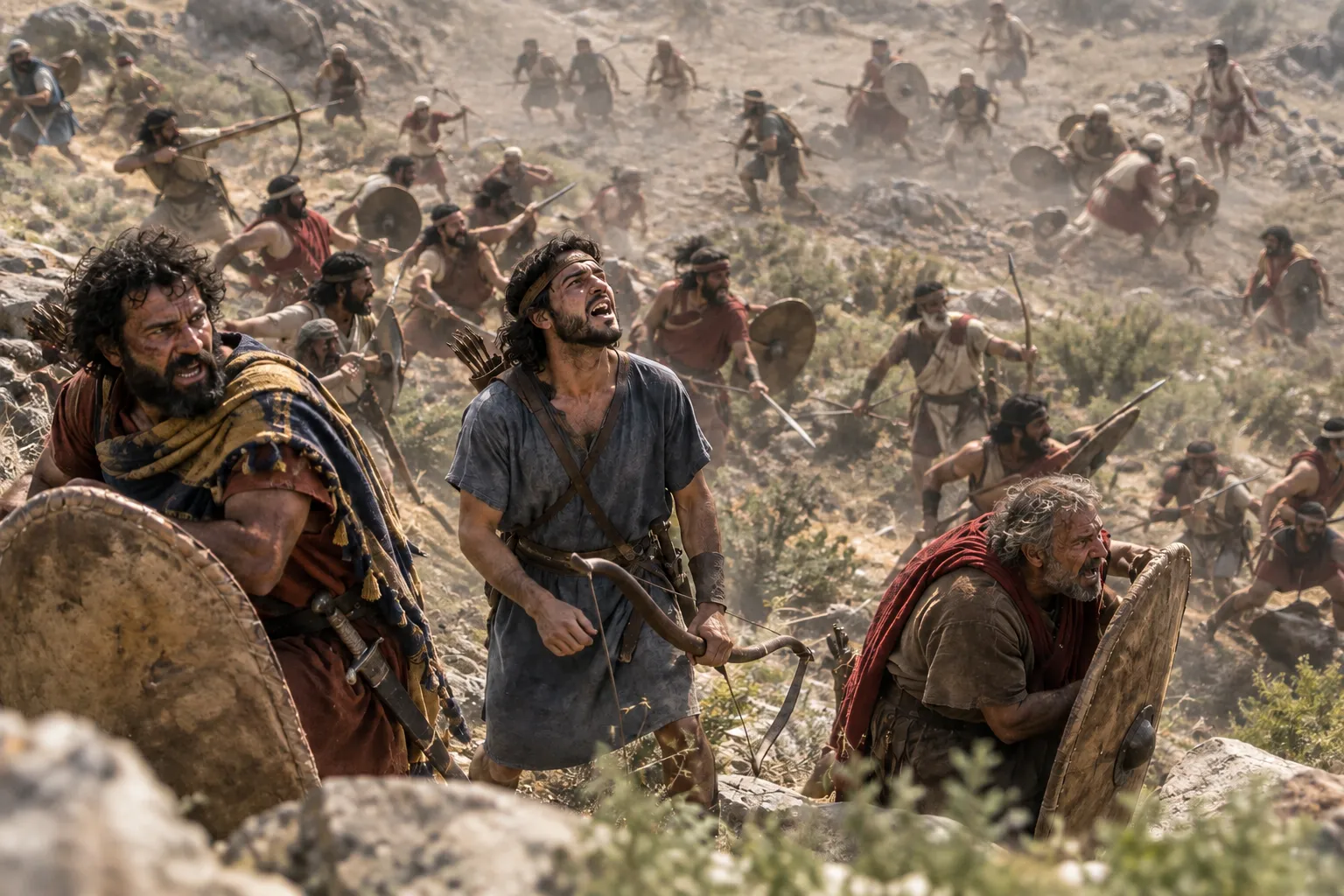 The eastern tribes cry out in battle (1 Chronicles 5:18–20)