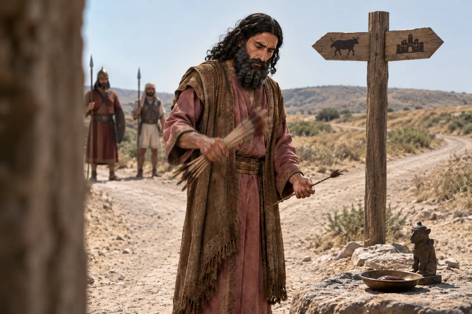 The king seeks an omen at the fork (Ezekiel 21:19–22)