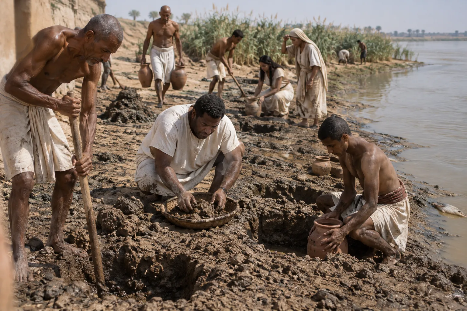 Searching for drinkable water (Exodus 7:24)