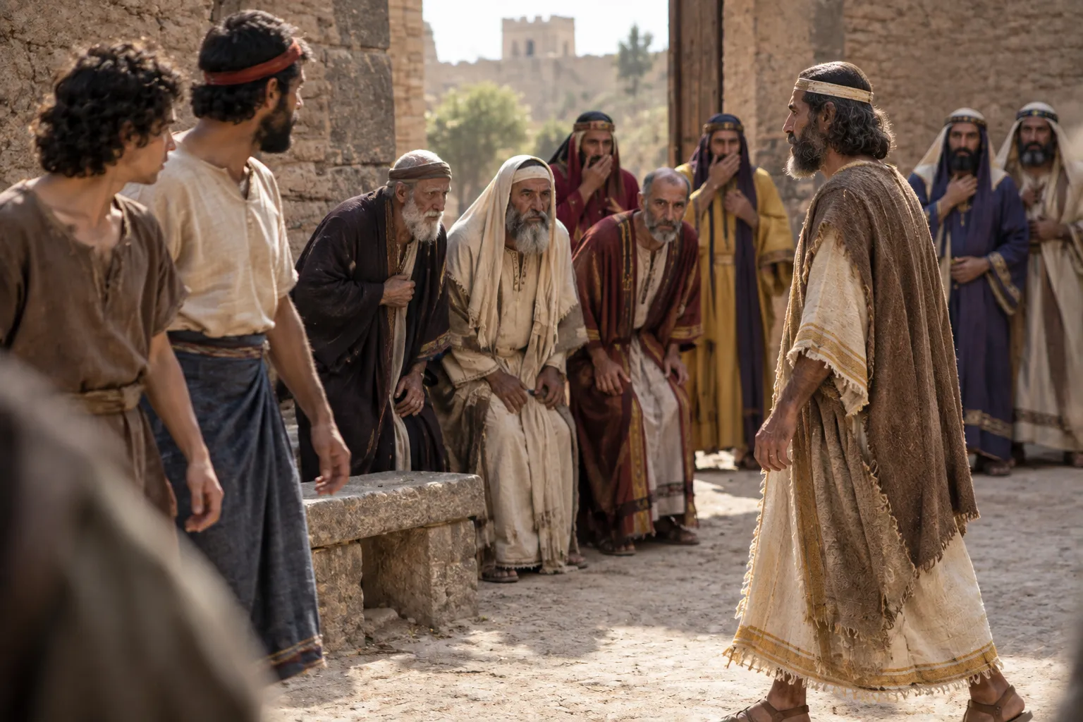 The elders rose at the gate (Job 29:7–10)