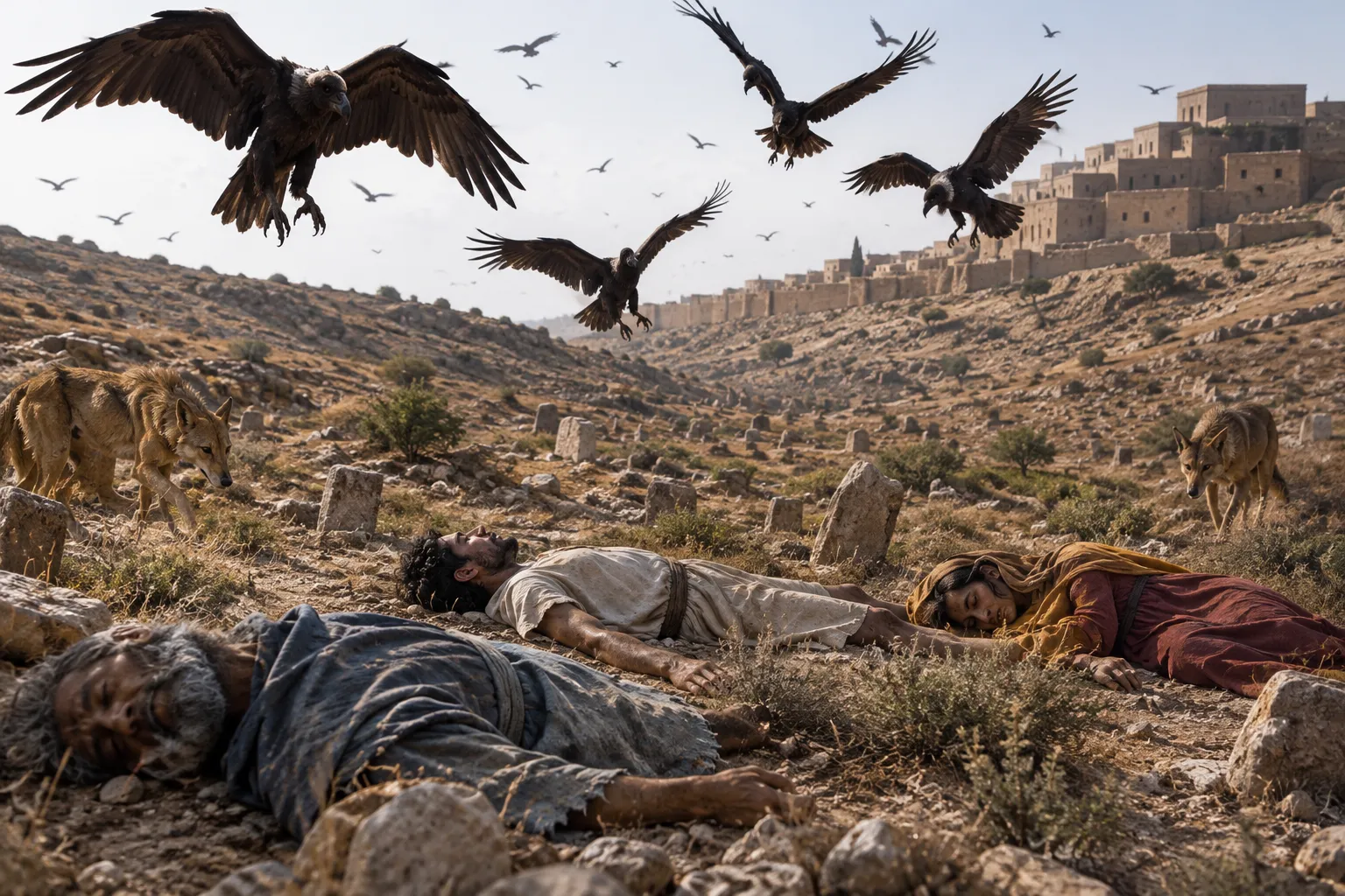 No one drives the scavengers away (Jeremiah 7:32–34)