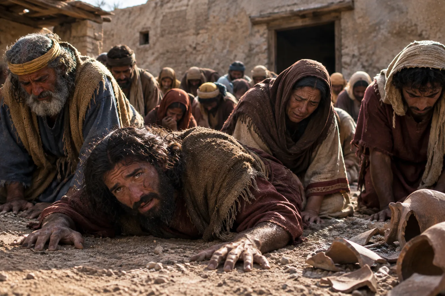 Our bodies cling to the earth (Psalms 44:23–26)
