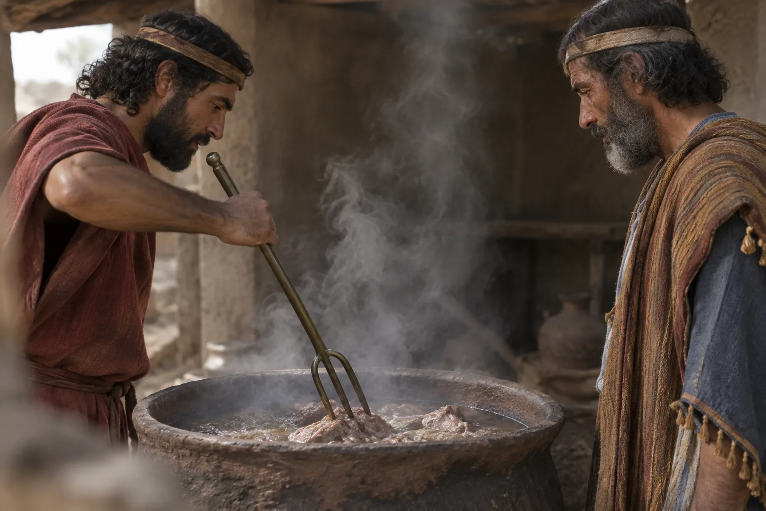 The Servant Takes from the Offering (1 Samuel 2:13–14)
