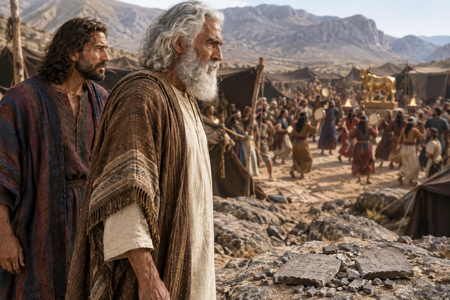 Moses Shatters the Tablets (Exodus 32:15–19)