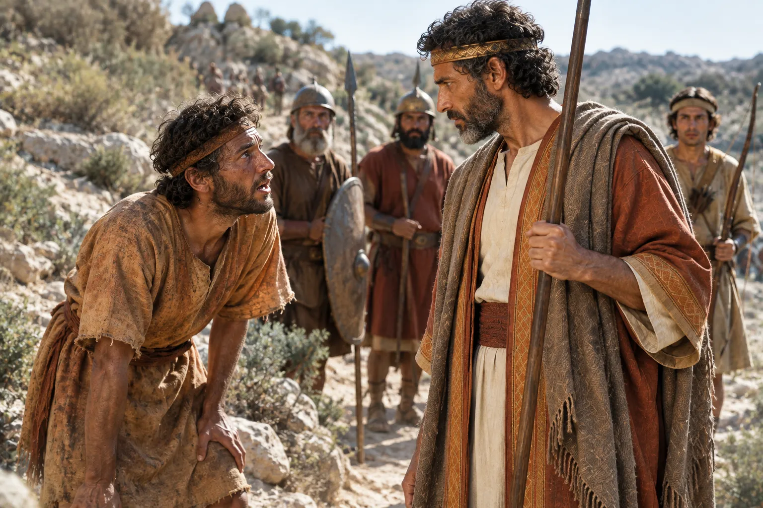 A messenger interrupts Saul’s pursuit (1 Samuel 23:27–28)