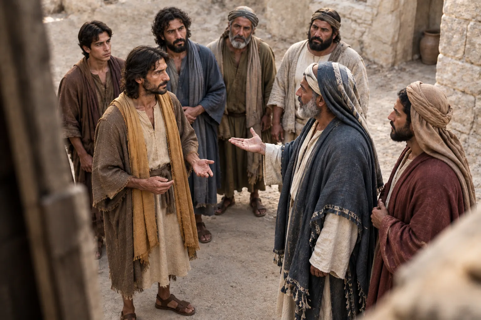Teachers from Jerusalem challenge Jesus (Matthew 15:1–3)