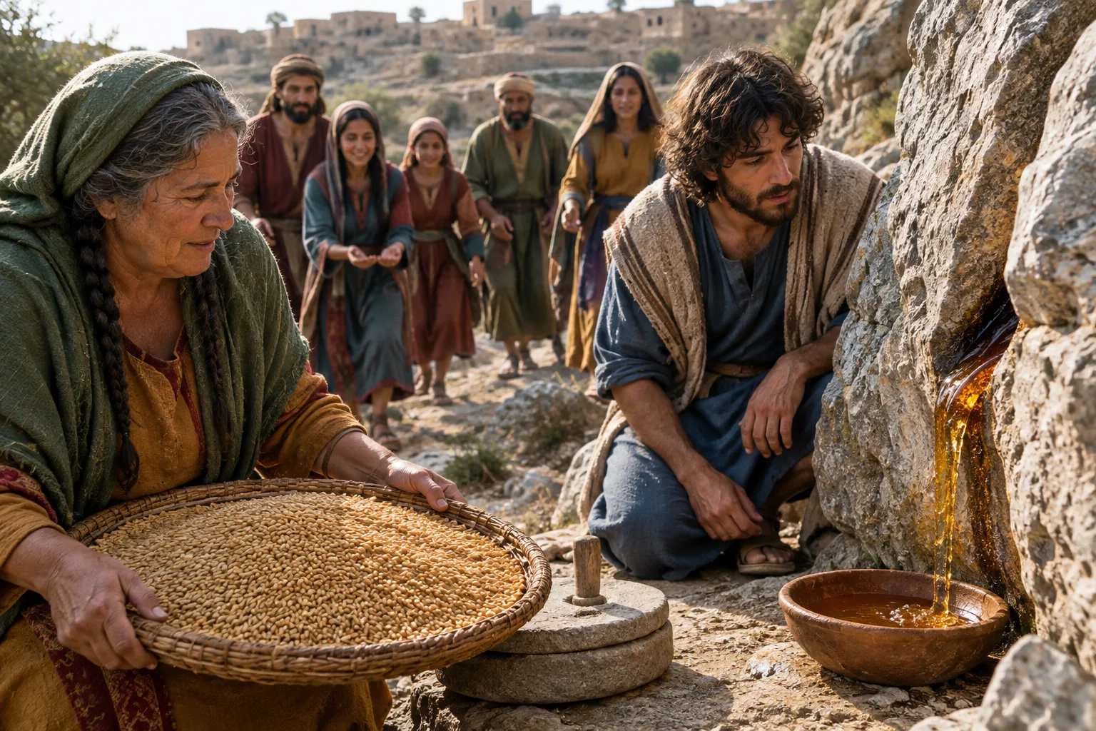 Wheat and honey from the rock (Psalms 81:16)