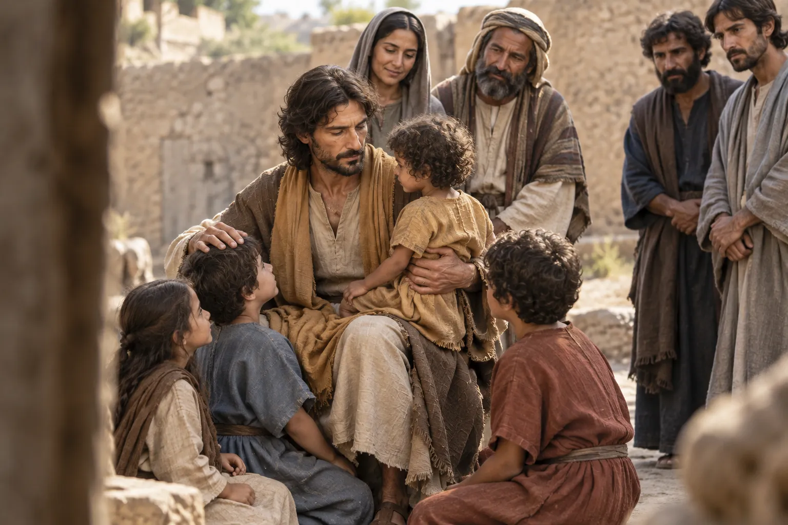 Jesus welcomes the children (Mark 10:13–16)