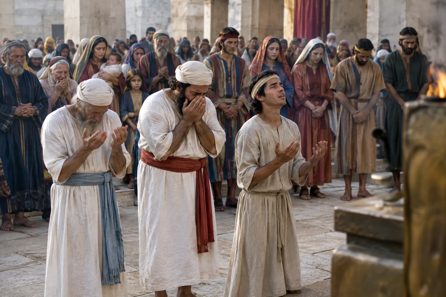 Weeping between portico and altar (Joel 2:12–18)