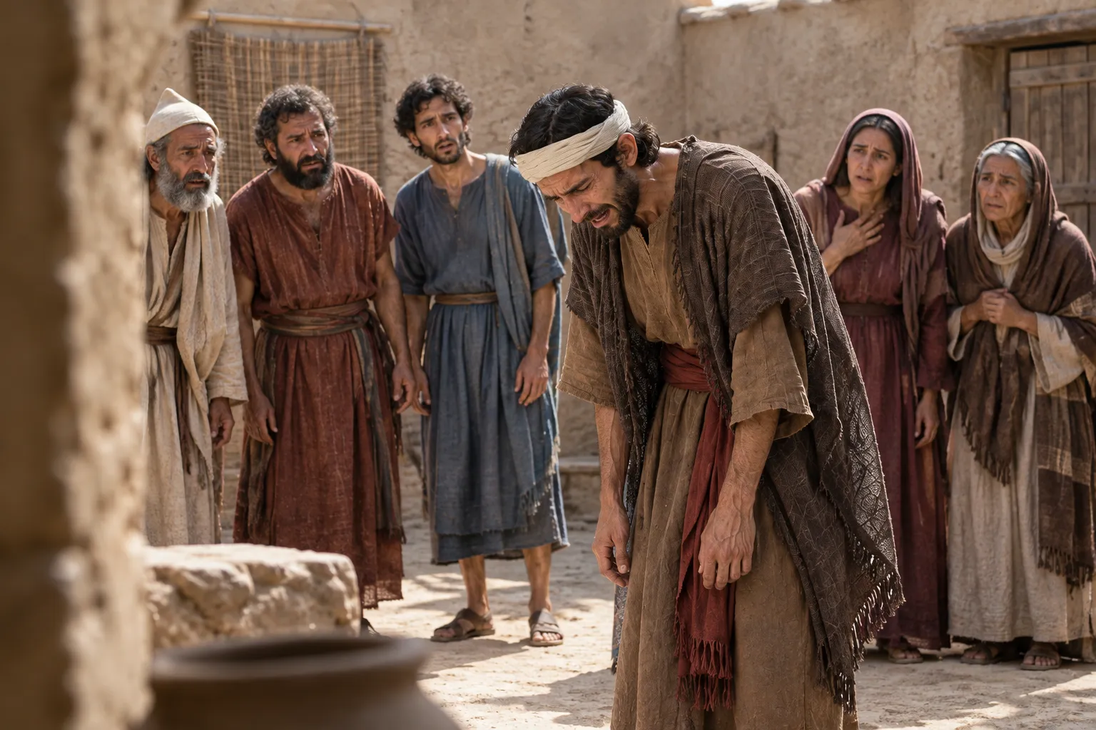 The prophet groans before their eyes (Ezekiel 21:6–7)