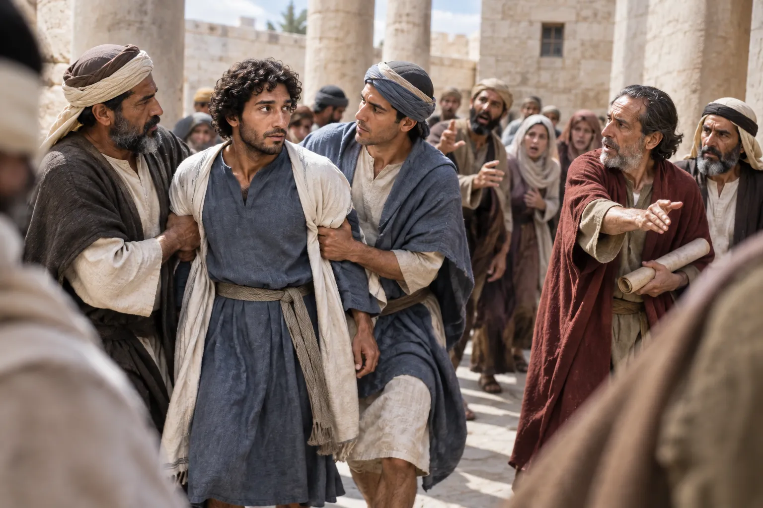 Stephen is seized (Acts 6:12)