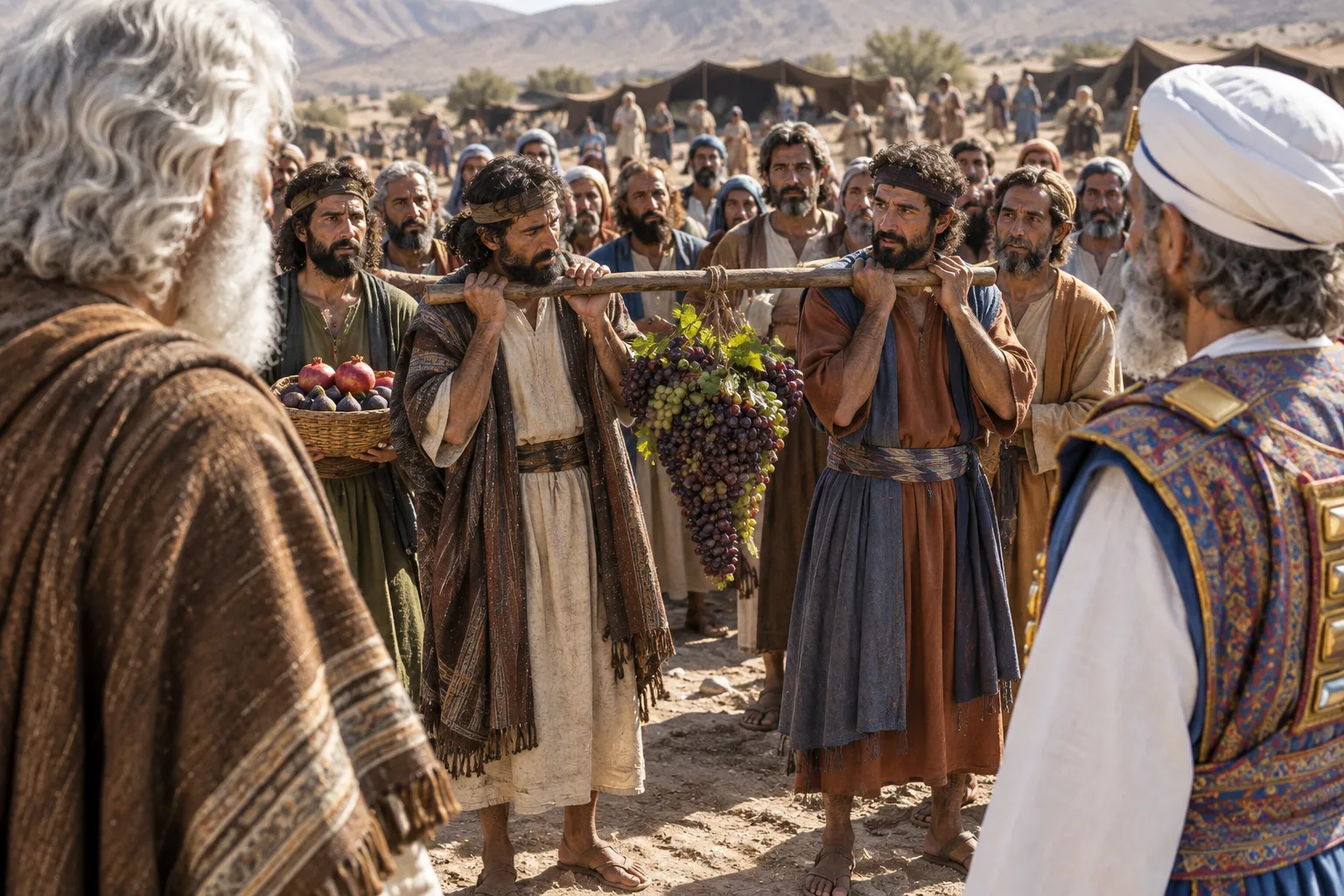 The Spies Show the Fruit at Kadesh (Numbers 13:25–29)