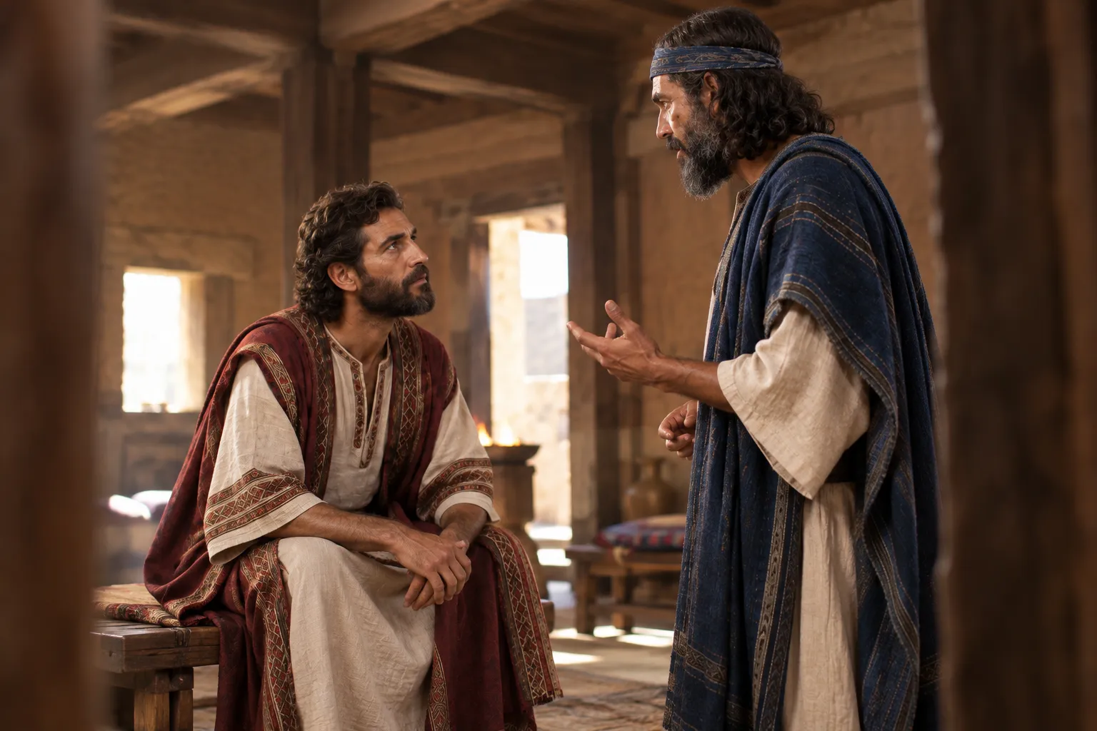 Nathan delivers the revelation (1 Chronicles 17:15)