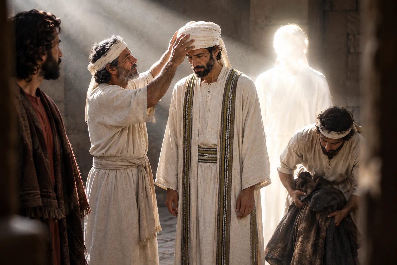 The clean turban placed on Joshua (Zechariah 3:4–5)