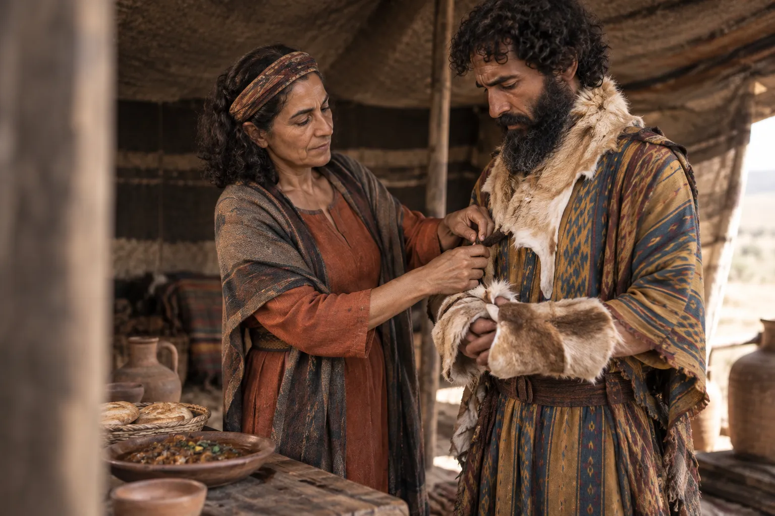 Rebekah Disguises Jacob (Genesis 27:14–17)
