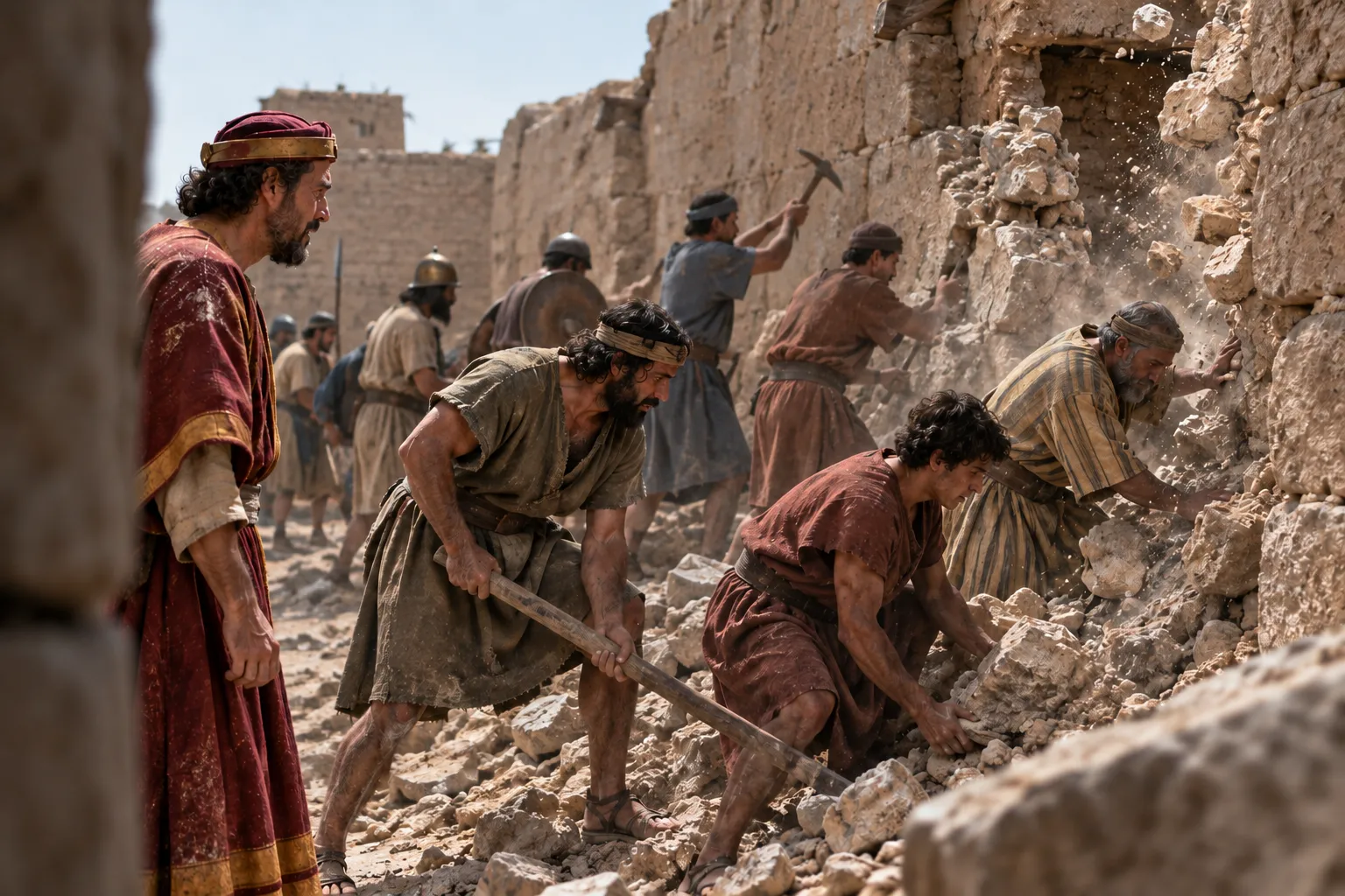 Jerusalem’s wall broken (2 Kings 14:13)