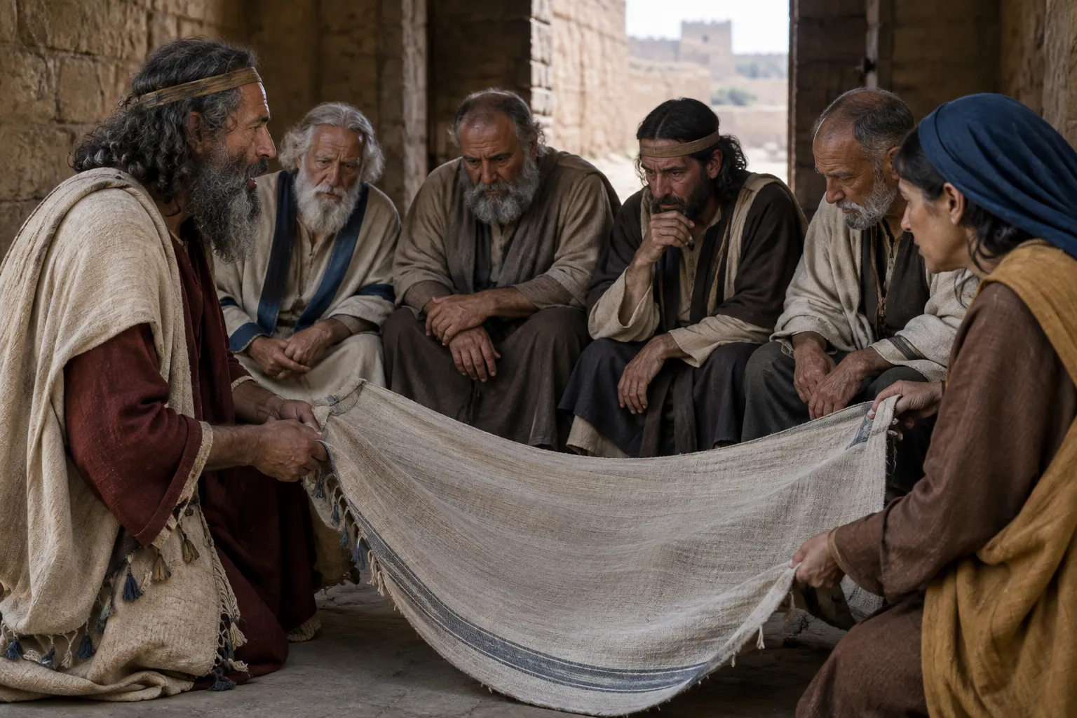 The Cloth Before the Elders (Deuteronomy 22:15–17)