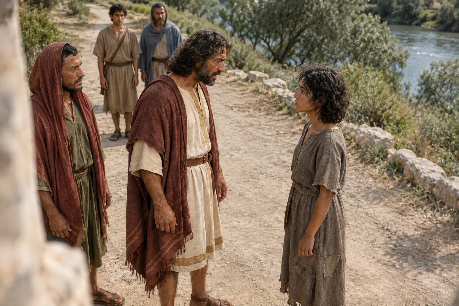 Paul turns toward the slave girl (Acts 16:16–18)