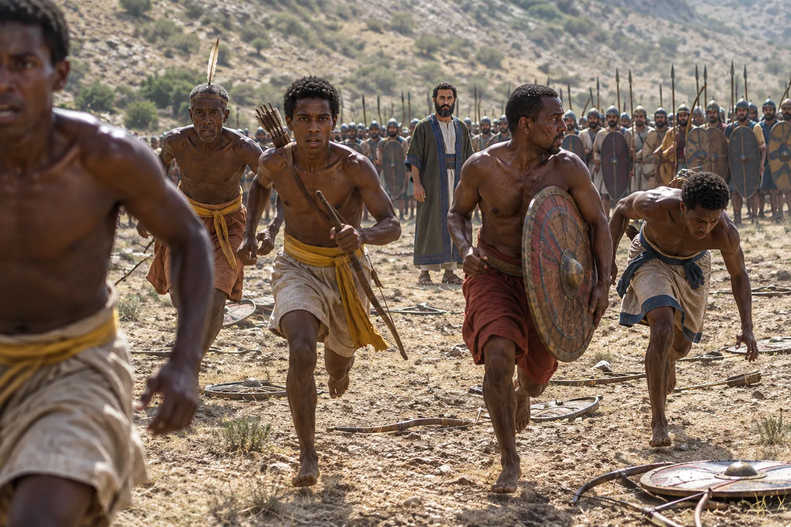 The Cushites Break and Flee (2 Chronicles 14:12)