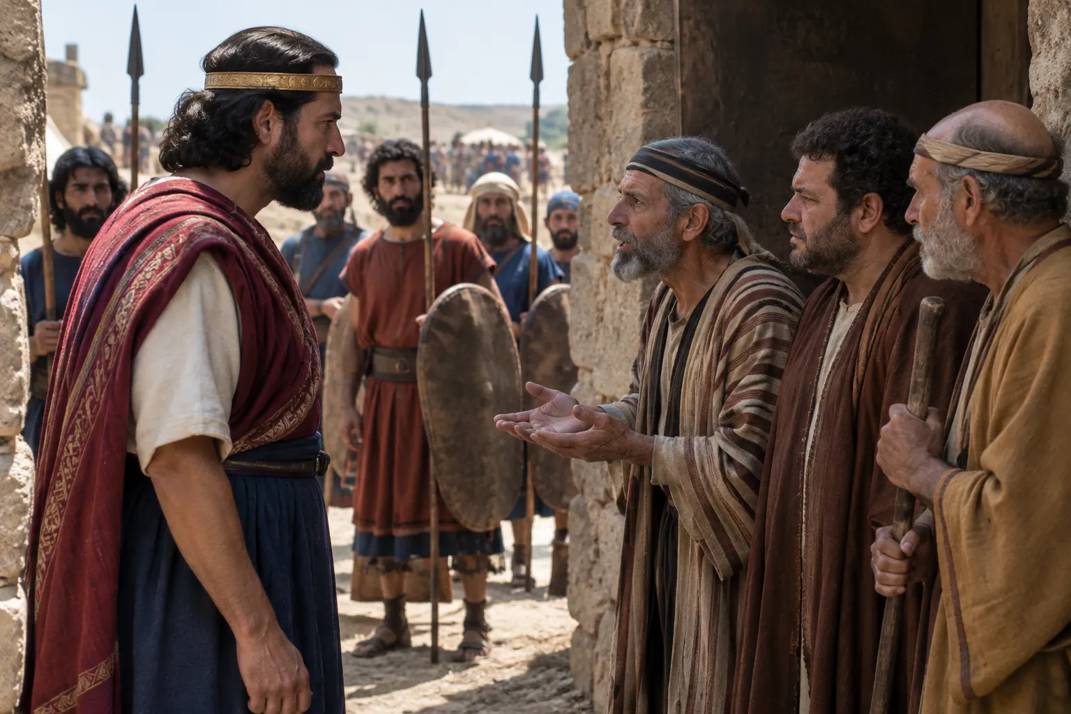 Nahash’s terms at the gate (1 Samuel 11:1–3)